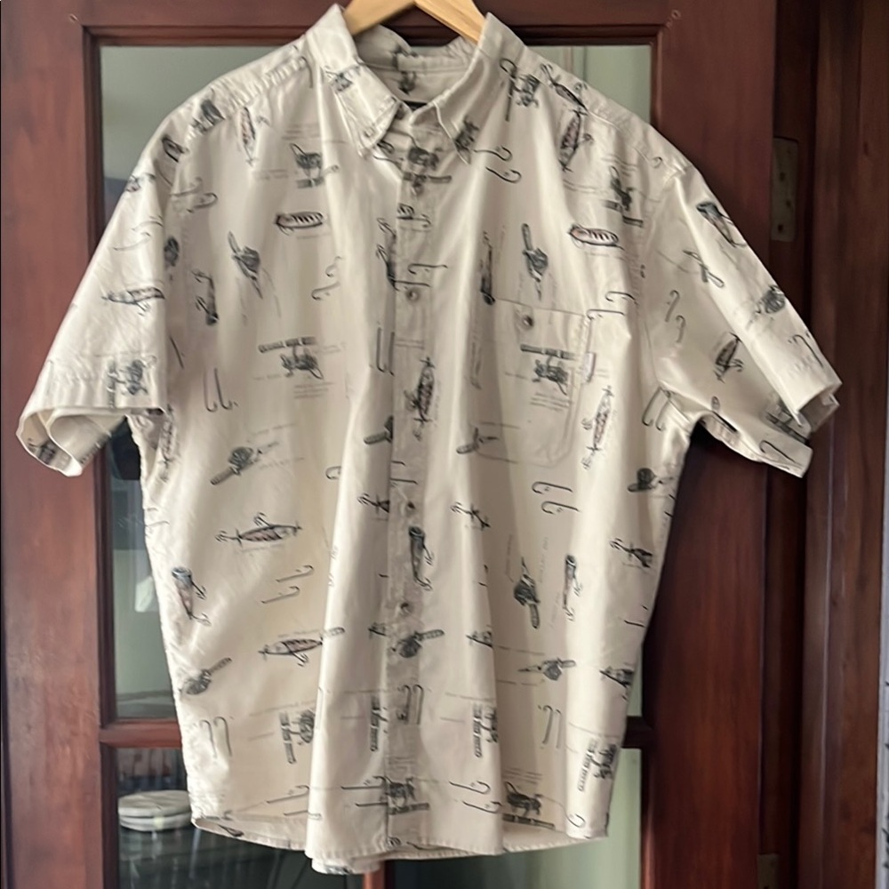 Men's Woolrich Fishing Print Shirt